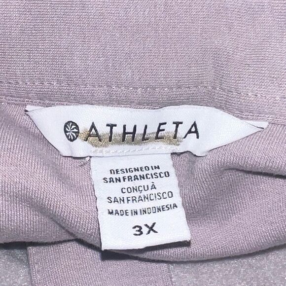 Athleta Plus Size Retroplush Shirt Jacket Tinsel Purple 3X NWOT - Picture 8 of 9